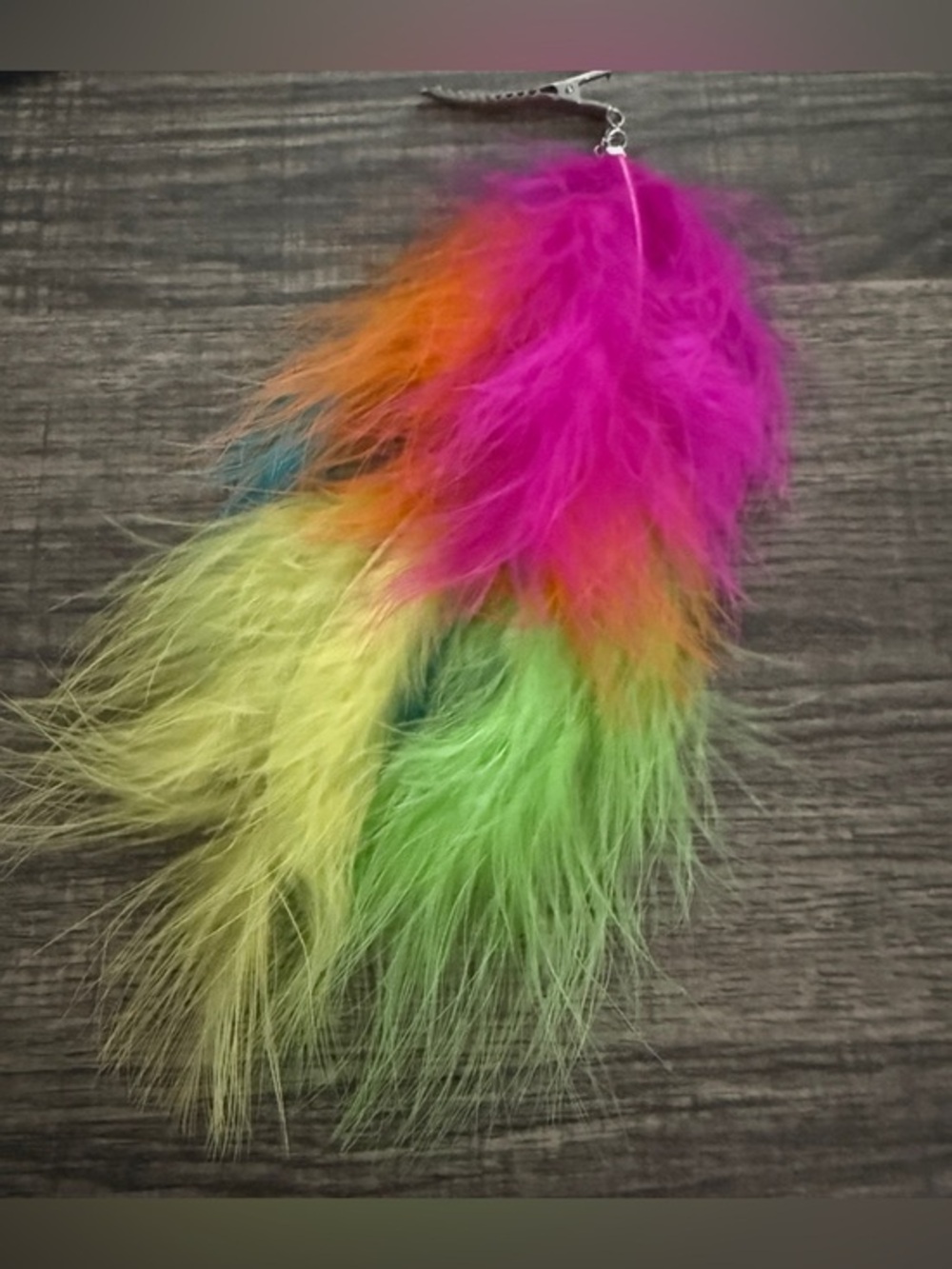 Colorful Feather Hair Clip - Multicolor - Picture 1 of 4